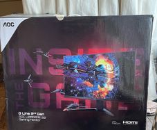 AOC 28 inch gaming monitor in box