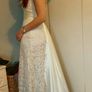 Vintage lace ivory wedding dress size 10 UK Image 9