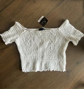 Topshop brand new white crop top size 12 (would fit 8-10)