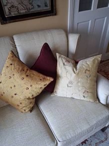 Three Cushion Covers (2 Silk)