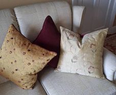 Three Cushion Covers (2 Silk)