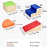 6-Piece Foam Climbing Set  Montessori Soft Play Blocks for Babies & Toddlers Indoor Climbing & Crawling Gym PU Leather, Easy-Clean, Educational Playset Image 3