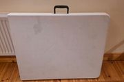 Adjustable Height Folding Table White
