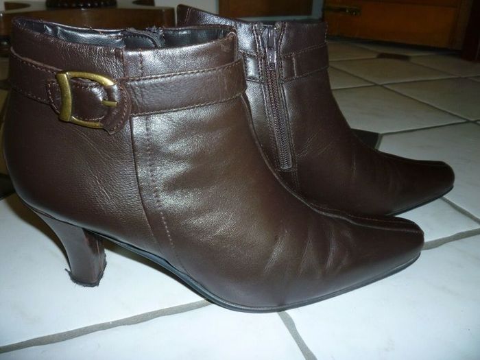 Brown ankle boots Leather Wallis Size Uk 6 Eu 39 Great Used Condition