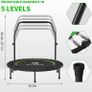 NEW SALE | Foldable Fitness Trampoline - Max Load 220lb/400 lb/450lb, Rebounder with Adjustable Foam Handle Indoor/Outdoor Fitness Body Exercise Image 4