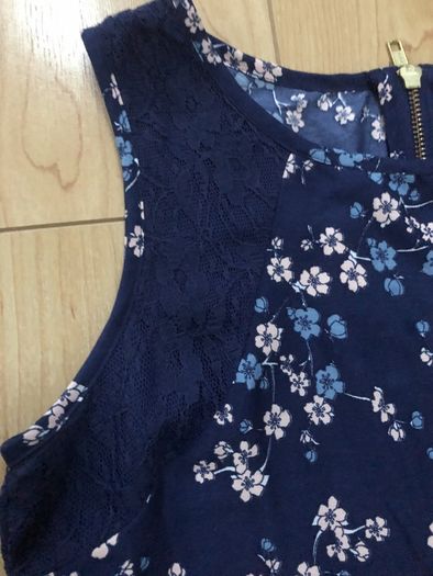 Navy Floral Dress