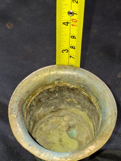 Antique Brass or Bronze Vessel, possibly a Traditional Holy Water Pot like a Panchpatran, Postage available or Collection