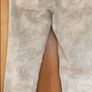 Ladies Beige Cotton Cropped Jeans Image 2