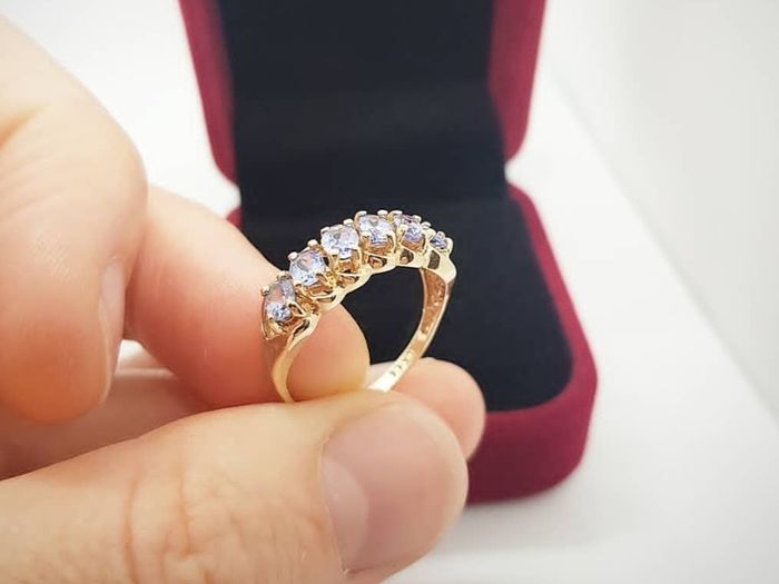 10k Gold Half Eternity Ring