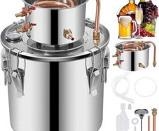 Copper tube water dispenser with circulating pump, 3 gal capacity, stainless steel
