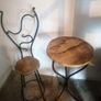 Single designer table and chair Image 6