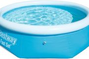 NEW SALE | 8ft Fast Set Pool | Above Ground Swimming Pool for Kids and Adults, Complete Inflatable Pool Set with Filter Pump, 2,100L