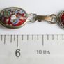 Vintage Glass Millefiori Red Italian Link Bracelet length 8" Image 7