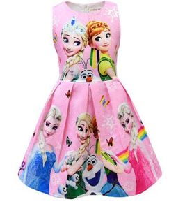 New Girls Anna Elsa Flower Printed Dress size 4-5 yrs