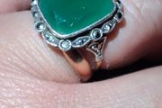 9ct Gold Silver Agate Ring