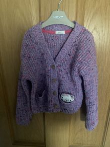 Next girls purple cardigan aged 3-4