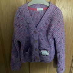 Next girls purple cardigan aged 3-4