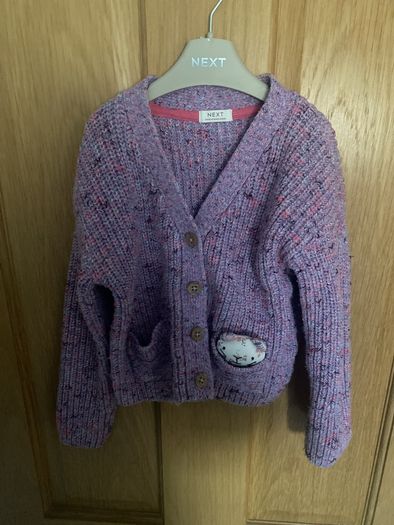 Next girls purple cardigan aged 3-4