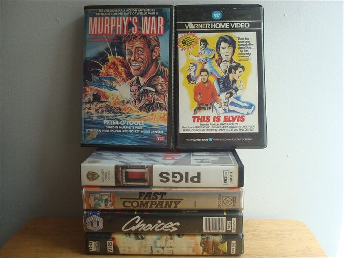 VHS Precerts - (x6) - Elvis, Cronenberg Etc.