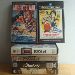VHS Precerts - (x6) - Elvis, Cronenberg Etc.