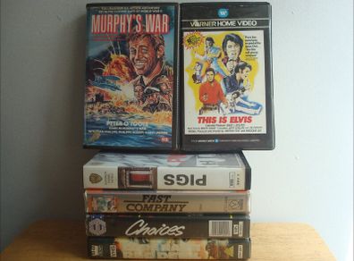 VHS Precerts - (x6) - Elvis, Cronenberg Etc.