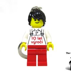 Lego Employee Kladno Factory Czech Republic 10 Year Anniversary Factory Employee Worker Key Chain RARE AND HARD TO FIND Keychain From Kladno Factory