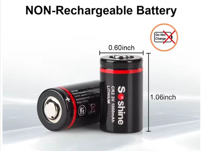Soshine CR2 3v 1000mah battery non rechargeable