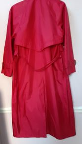 Designer red fully lined warm trench raincoat