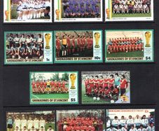 1986 St Vincent & Grenadines of St Vincent & Unisio Island Football/ Soccer teams Stamps Mint Never Hinged (MNH)
