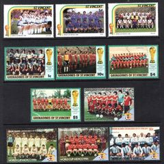 1986 St Vincent & Grenadines of St Vincent & Unisio Island Football/ Soccer teams Stamps Mint Never Hinged (MNH)