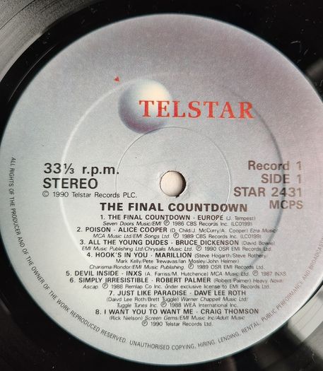 Various - The Final Countdown - The Very Best Of Soft Metal 2 x LP (1990) EX+