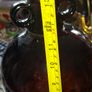 Vintage Large Amber Glass Demijohn Bottle Double Loop Jug Postage Available or Collection, Image 4