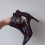 M&S ladies patent burgundy ankle boots (brand new) Image 2