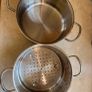 Steamer Cookware Set with Glass Lid Handles Stainless Steel Pan Kitchen Home Cook Chef Healthy Veg Cooking Housewarming induction ceramic gas electric perfect condition Image 8