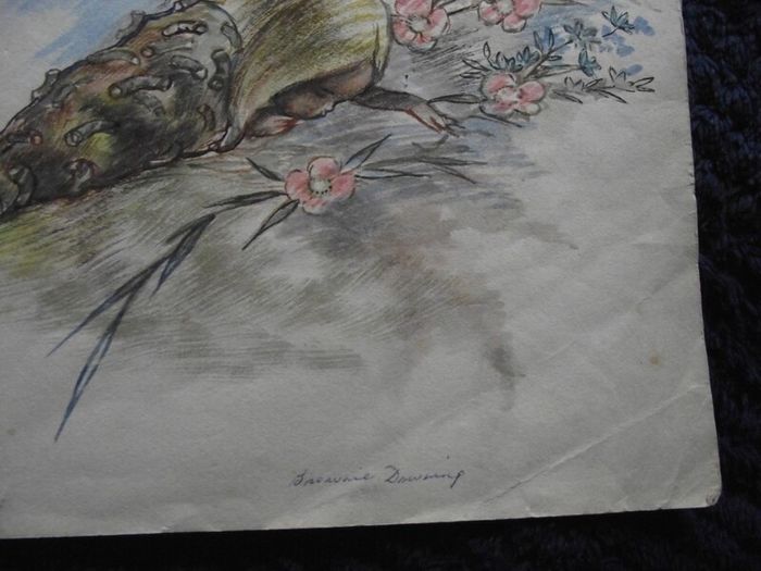 Brownie Downing - 4 X Rare Original Watercolour Illustrations - 3 signed