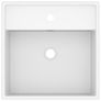 Luxury Basin Overflow Square Matt White 41x41 cm Ceramic Image 5