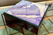 Bateel French Lacquered Wood Date Gift Box with Map of Arabian Peninsula UAE
