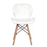 _A set of 4 Medieval Dining Chairs Set, High-Quality PU Chairs with Metal Feet for Kitchen Dining Room (White/Grey/Black/Brown) Image 3