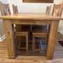 Solid Oak Table & 4 Chair Dining Set Image 2