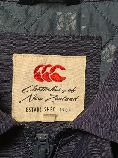 Mens Canterbury Of New Zealand Jacket Bench Coat Padded Size Xl Extra Large Navy All Blacks
