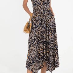 Jolie Moi Navy print dress size UK 12