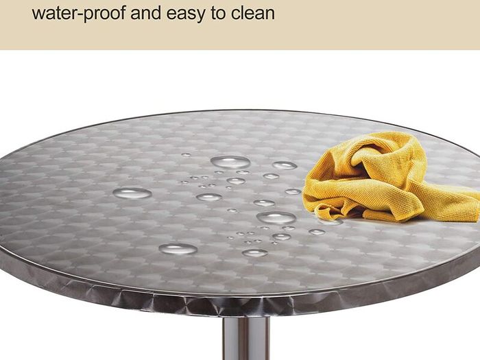 Round Bistro Table with Folding Tray, Adjustable Height Bar Table for Indoor, Outdoor AVAILABLE FOR COLLECTION