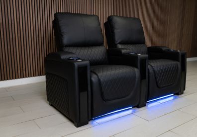 2 Seater Sienna Electric Leather Recliner Sofa