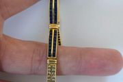 18k / ct Gold Tennis Bracelet / Bangle Diamond Sapphire