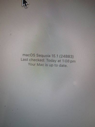 MacBook pro 16GB memory, 15 inch screen, 256GB SSD storage . Sequoia IOS 15.1  power supply 85 watts   . Video card Intel 4000 HD 2.6 Ghz CPU quad core