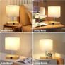 Bedside Lamps, Wooden Table Lamp for Living Room with USB A+C Charging Ports, Dimmable Touch Lamps Bedside with 2 Phone Slots, Wood Charger Organizer for Bedroom, Study, Office(Bulb Included) Image 6