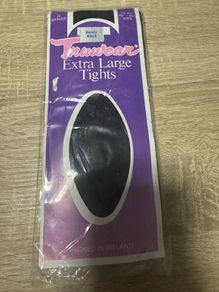 BNWT Truwear Extra Large Barely Black Tights 20 Denier To Fit 48''-54'' Hips Free post