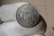 1945 UK Silver Two Shillings Coin