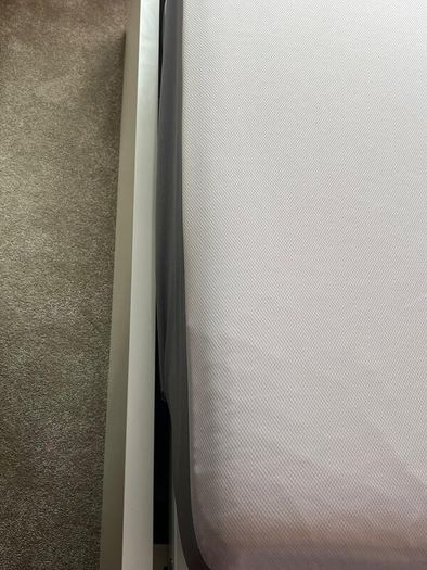 White Ottoman double bed with detachable headboard