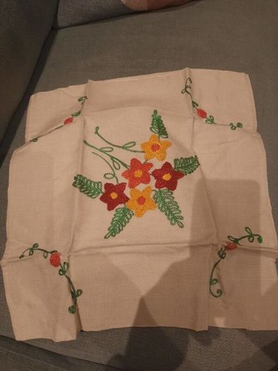 Vintage hand-embroidered cushion covers (2)(Proceeds for Harold's Cross Hospice)